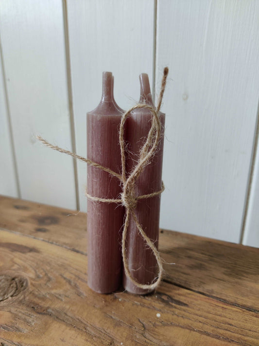 Bundle of 6 Short Dinner Candles - Linen - Generosa Home & Living -  - 