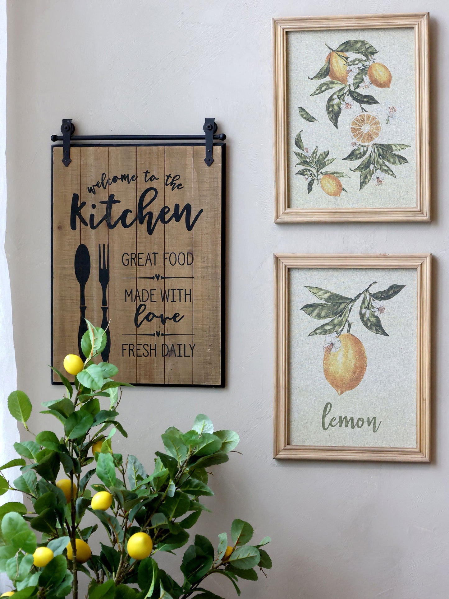 Canvas Picture with Lemon Motif - Generosa Home & Living -  - 
