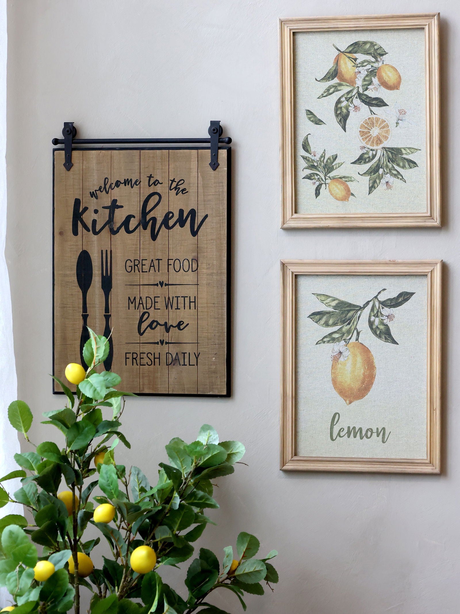 Canvas Picture with Lemon Motif - Generosa Home & Living -  - 