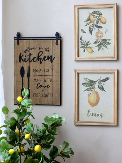 Canvas Picture with Lemon Motif - Generosa Home & Living -  - 