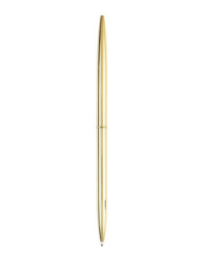 Gold pen on a white background