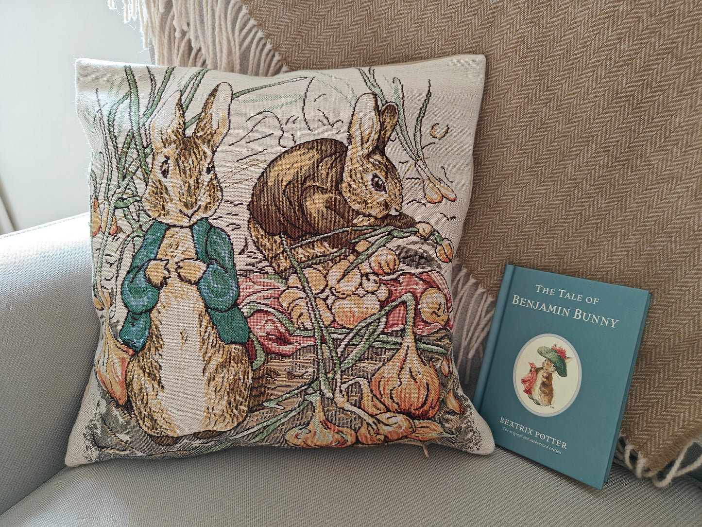 Peter Rabbit Cushion Cover - Tale of Benjamin Bunny