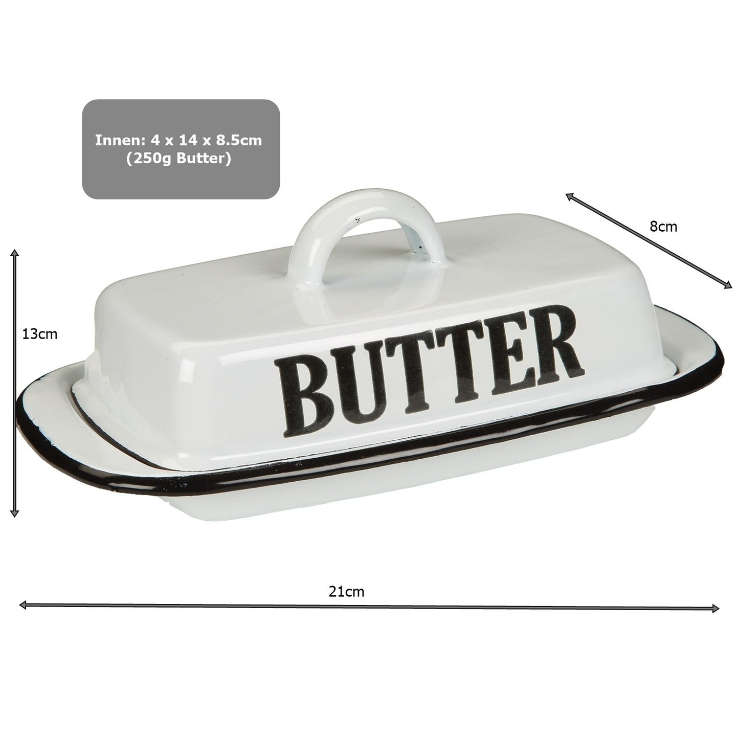 Enamel Butter Dish freeshipping - Generosa