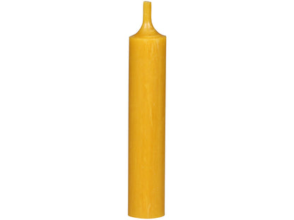 Bundle of 4 Short Dinner Candles- Mustard Colour freeshipping - Generosa