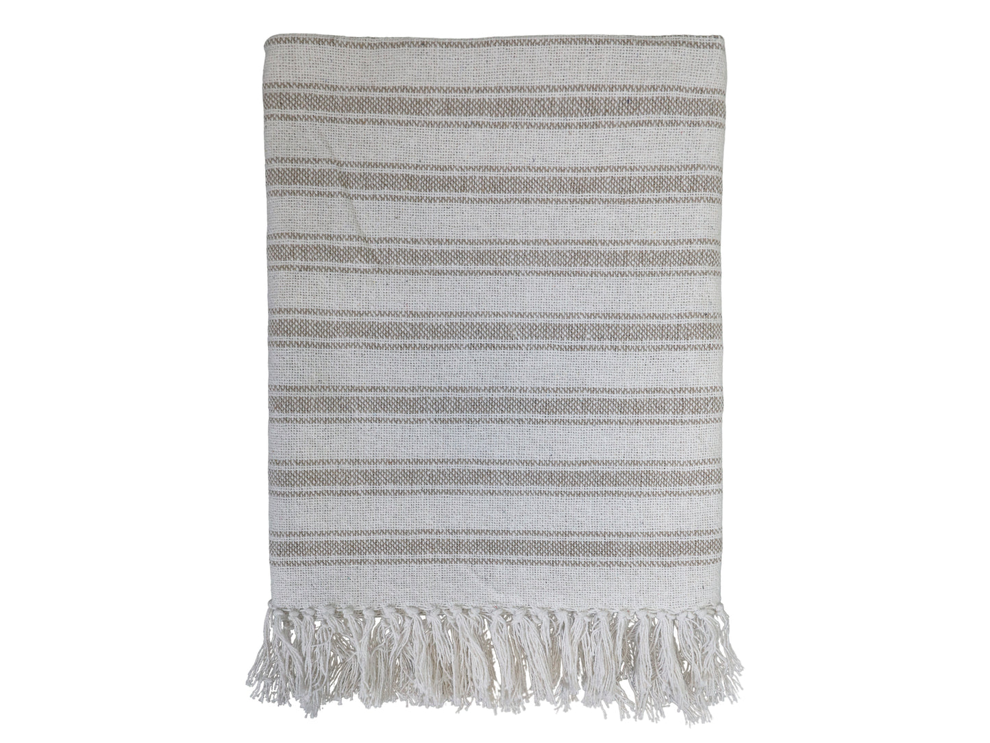 Throw with Horizontal Stripes-Latte (only 2 left!)