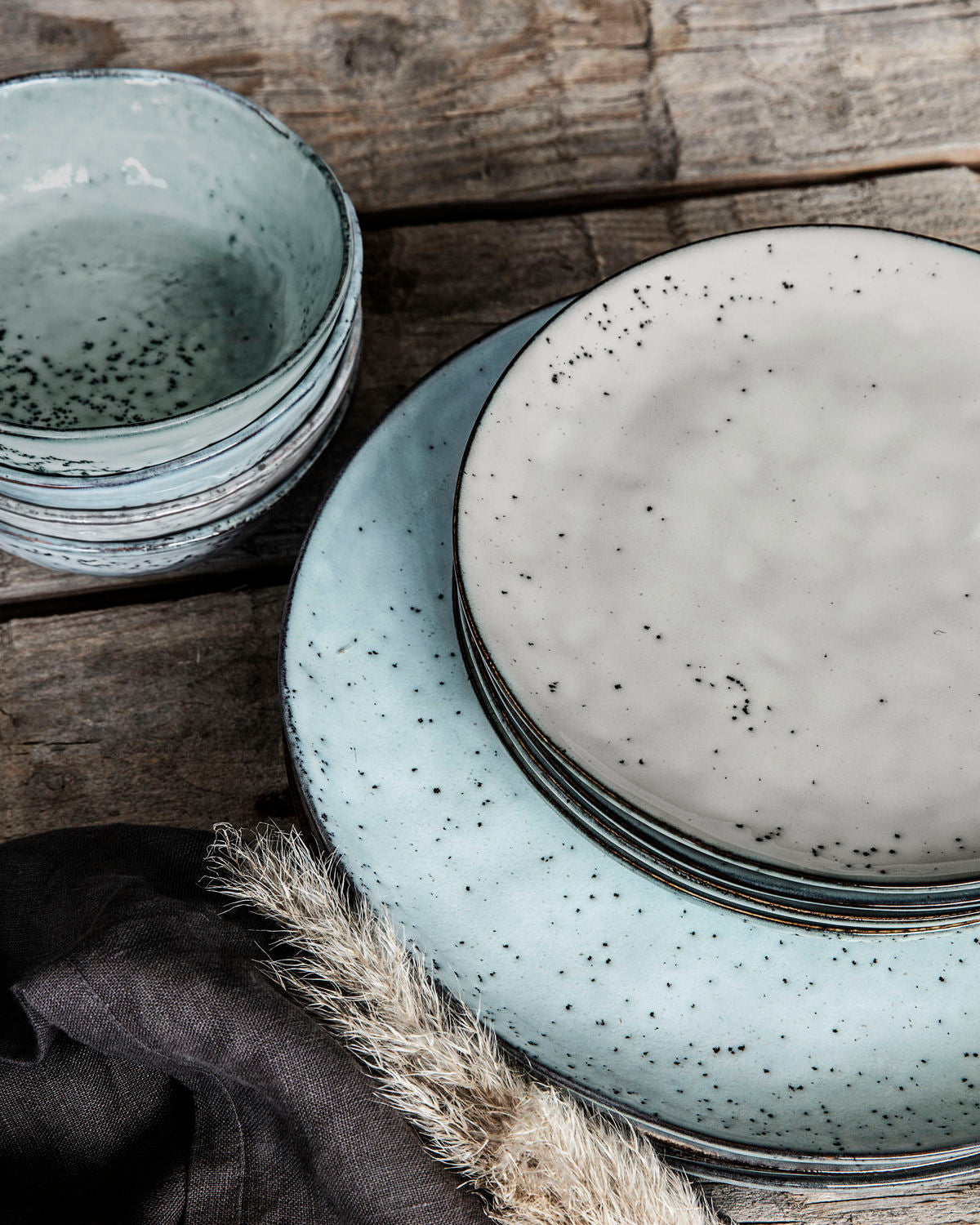 Rustic Cake Plate Grey/Blue freeshipping - Generosa
