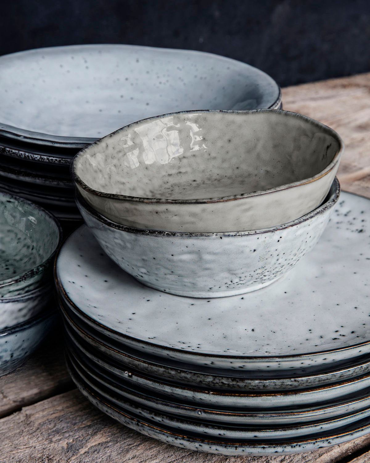 Rustic Bowl Grey/Blue freeshipping - Generosa