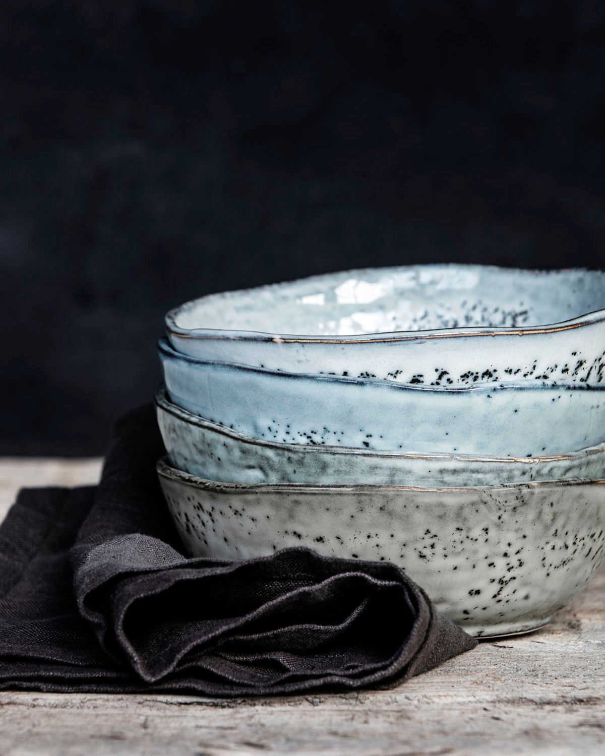 Rustic Bowl Grey/Blue freeshipping - Generosa