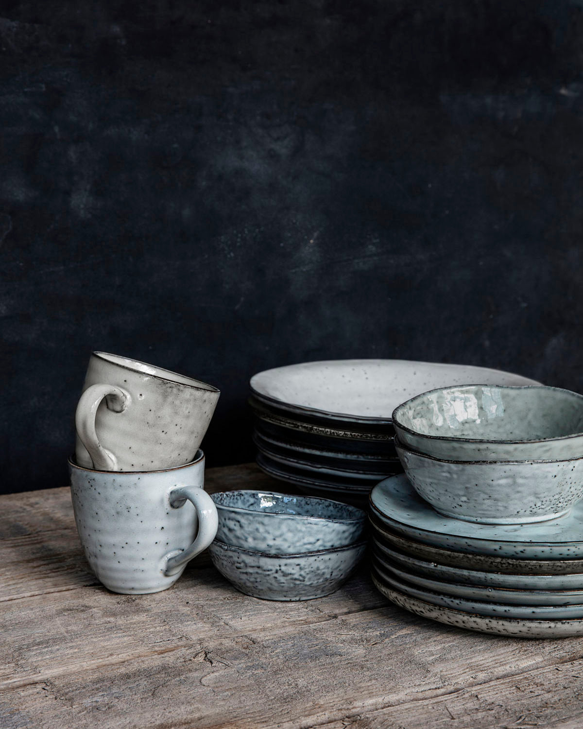 Rustic Bowl Grey/Blue freeshipping - Generosa