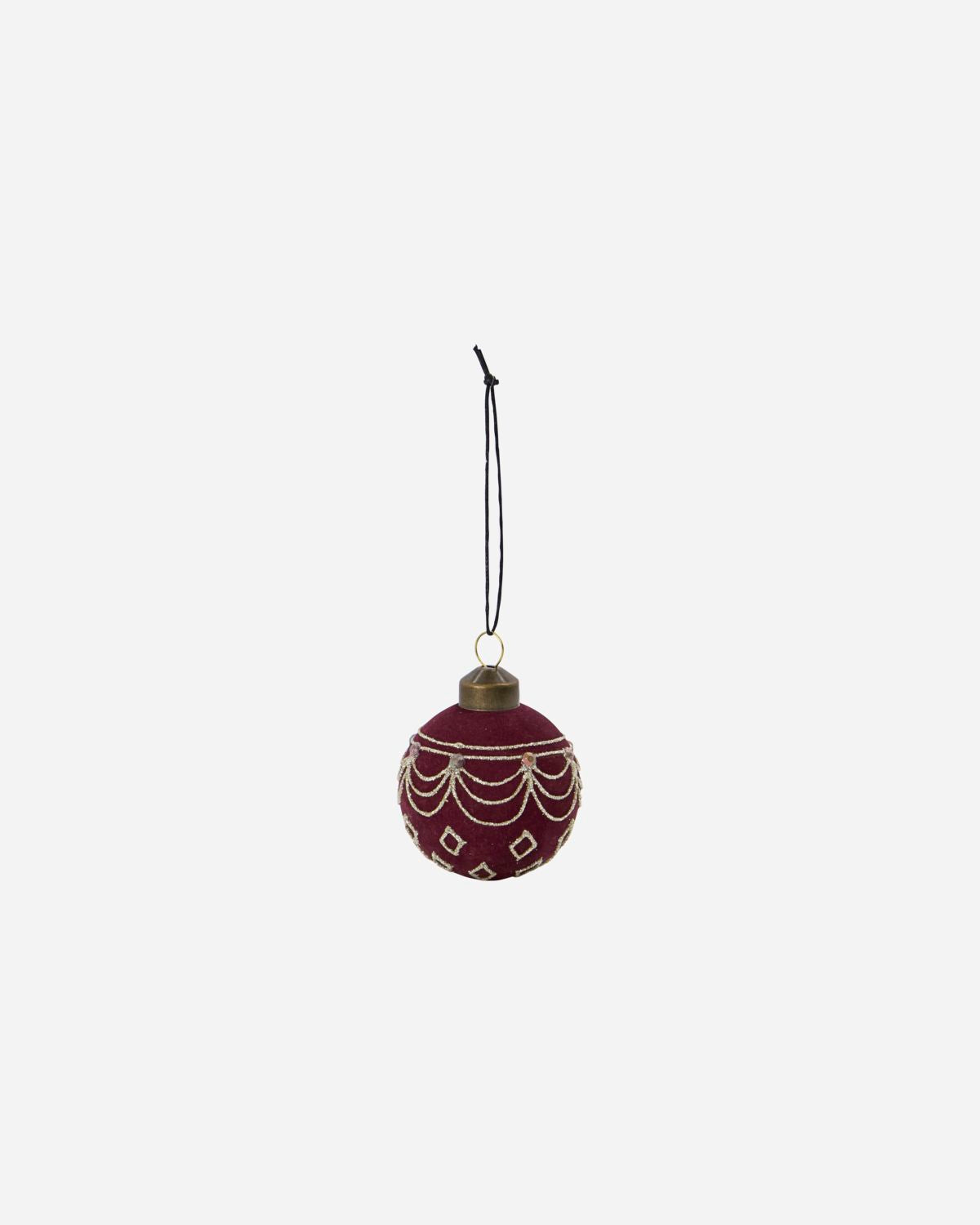 Christmas Bauble- Burgundy Velvet 5.5cm (only 3 left!) - Generosa Home & Living