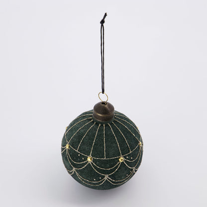 Christmas Bauble- Green Velvet freeshipping - Generosa