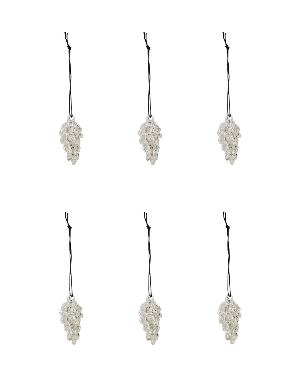 Silver Cone Ornaments freeshipping - Generosa