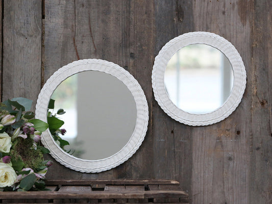 Mirror with Braid Edge 24.5cm freeshipping - Generosa