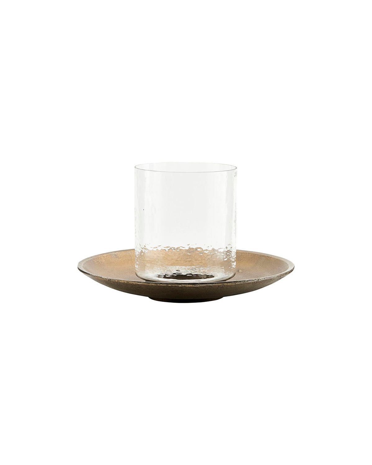 Hurricane Candleholder - Antique Brass Finish