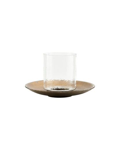 Hurricane Candleholder - Antique Brass Finish
