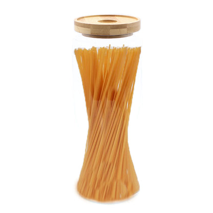 Large Bamboo Glass Jar freeshipping - Generosa
