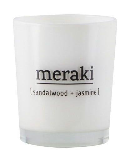 Scented candle, Meraki Sandalwood & Jasmine