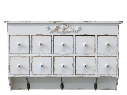 Old Sorting Shelf with Drawer & Hooks (only 1 left!)