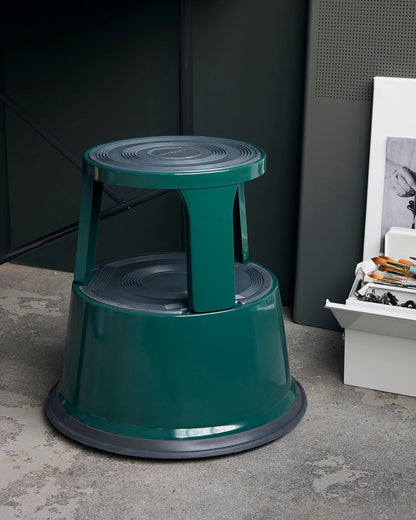 Safety? Check. Great design? Check. This green step stool from Monograph gives you the extra height in a safe way. No more need to use your office chair on wheels or the wobbly dining chair. Step Up has a slip-resistant rubber surface and is made of robust steel to give you a safe stool when you want to get things from the top shelf. Everything is easier to reach.   Dimensions: h: 43 cm, dia: 43.5 cm  Material: Steel, Nylon  Max weight: 150 Kg  *Some assembly required (No tools needed)