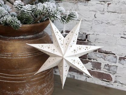 Vintage Paper Star 22cm Set of 3