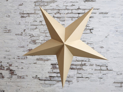 Vintage Paper Star 60cm- Antique Latte