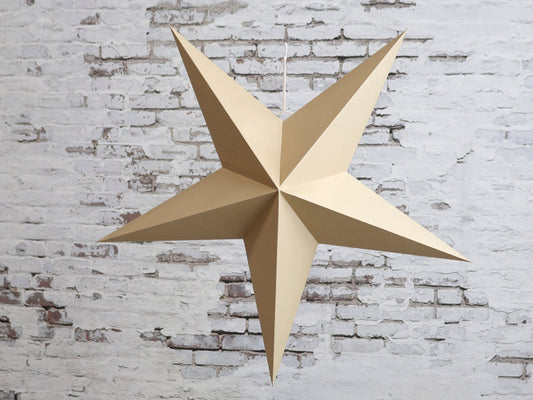 Vintage Paper Star 60cm- Antique Latte