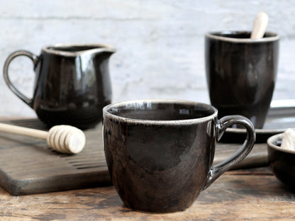 Set of 4 Calais Mug with Handle- Coal
