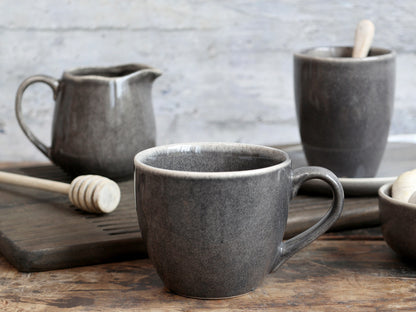 Set of 4 Calais Mug with Handle- Grey