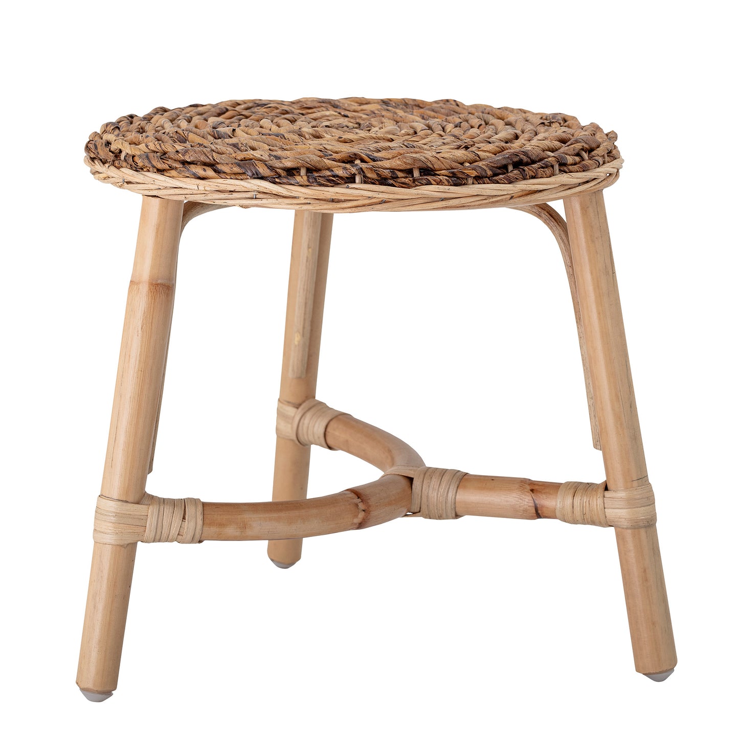 The seat on this children's stool is made from banana palms and the legs are made from rattan. It is very stable and fits into any kids room perfectly.   Dimensions: D32,5xH32 cm  Banana Palm Bark, Rattan  Wipe clean with a moist cloth.  Variations in size & shape may occur due to materials. Indoor use only