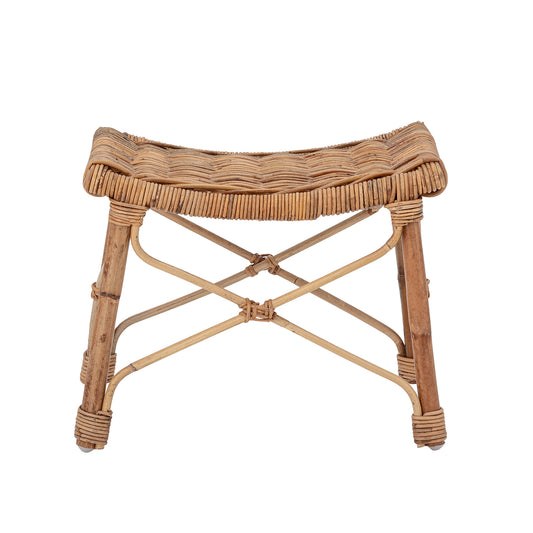 The Alberta Footrest by Bloomingville MINI is a very beautiful and useful footrest that you can use in many ways. The footrest is made of rattan and has a natural colour and is a perfect addition to the children's room.   Dimensions: L36xH28,5xW25,5 cm  Wipe clean with a moist cloth.  Variations in size & shape may occur due to materials. Indoor use only