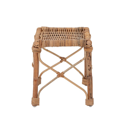 The Alberta Footrest by Bloomingville MINI is a very beautiful and useful footrest that you can use in many ways. The footrest is made of rattan and has a natural colour and is a perfect addition to the children's room.   Dimensions: L36xH28,5xW25,5 cm  Wipe clean with a moist cloth.  Variations in size & shape may occur due to materials. Indoor use only