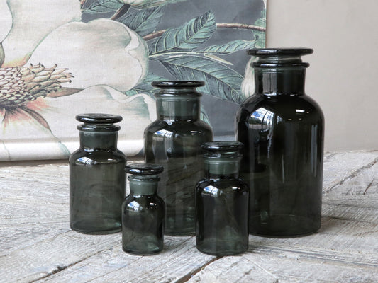 Generosa Apothecary Jars- Coal