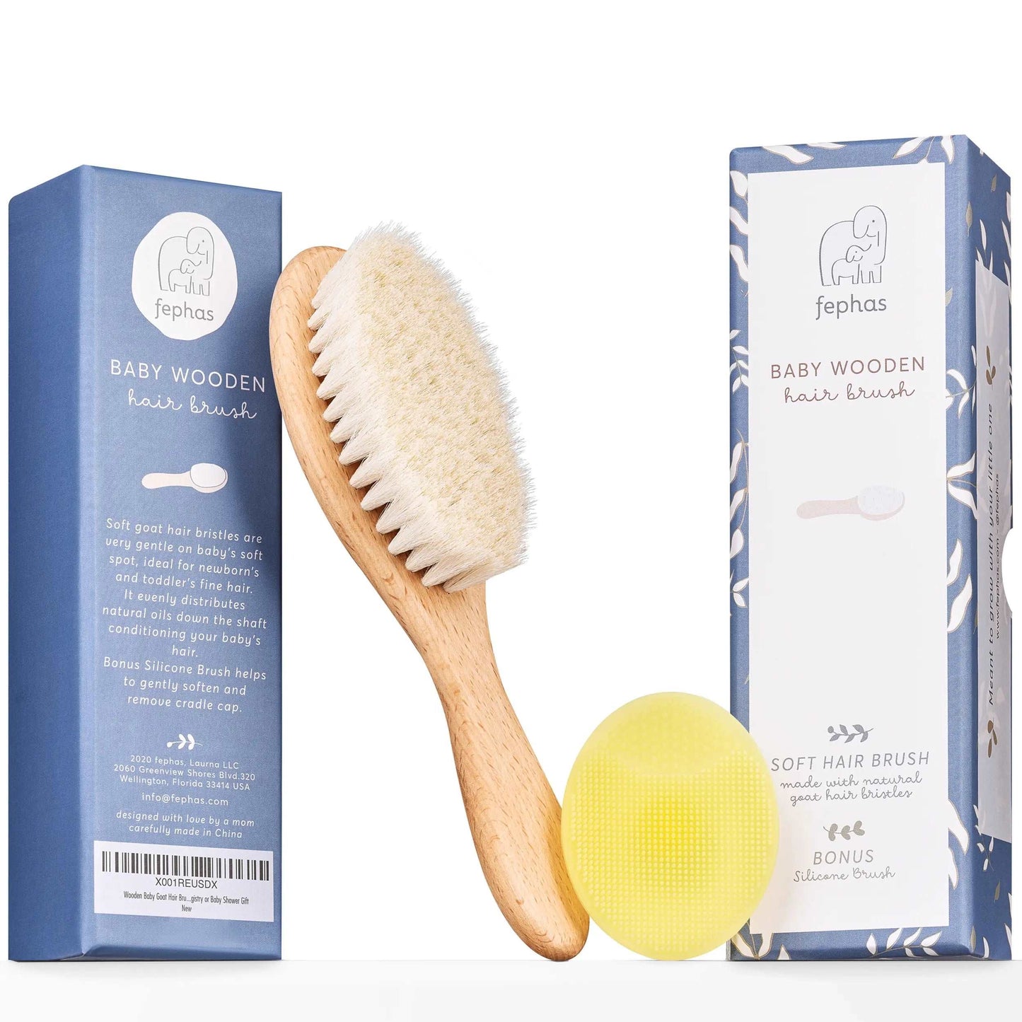 Fephas Wooden Baby Hair Brush