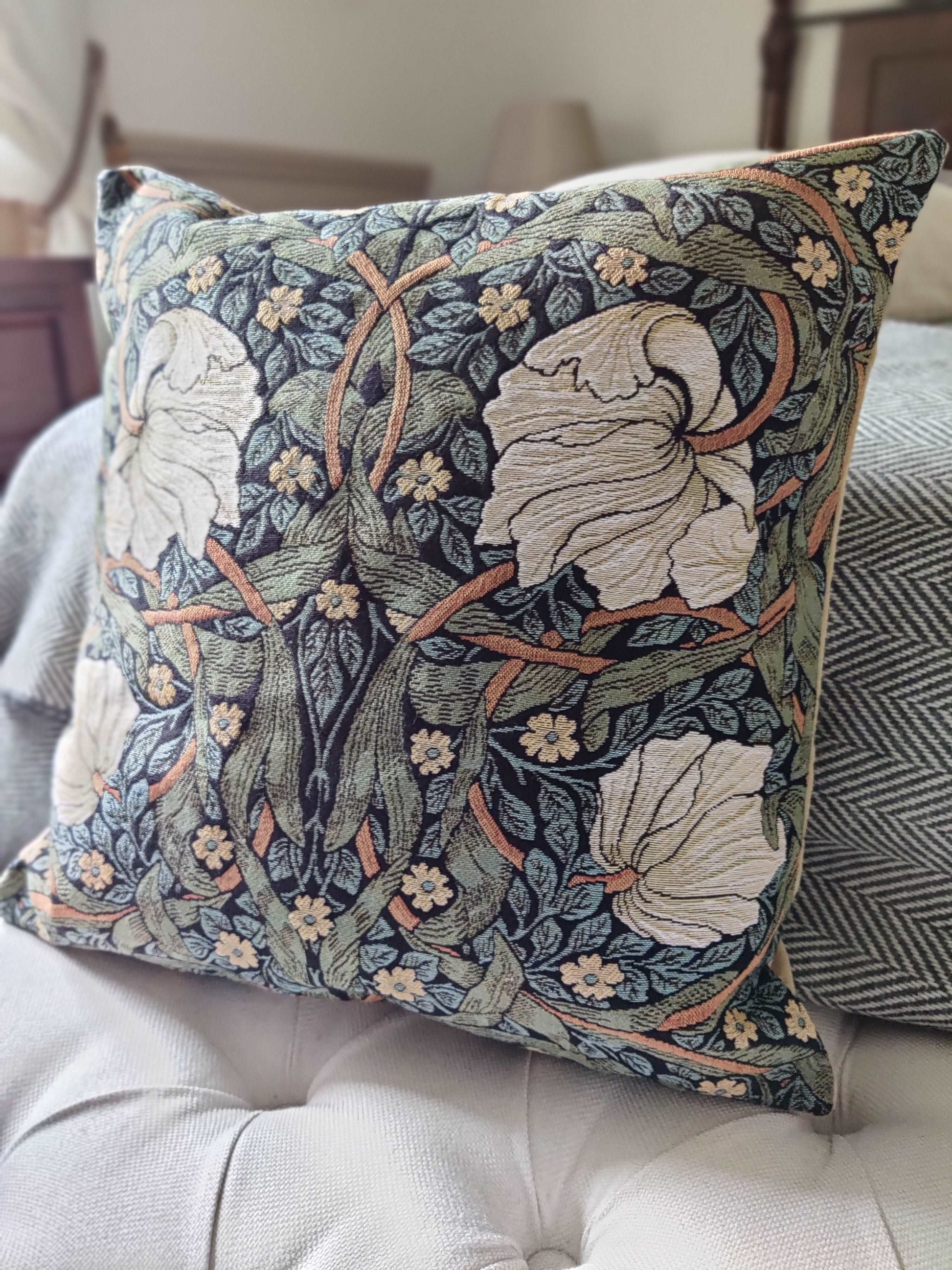 Decorative Cushion Cover,  Pimpernel Sage by William Morris freeshipping - Generosa