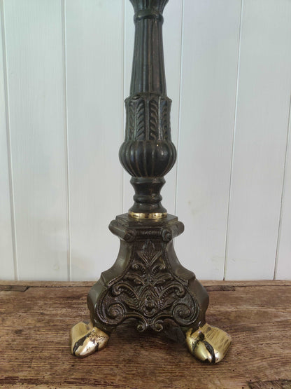 Large Candle Holder - Brown/Brass Mix