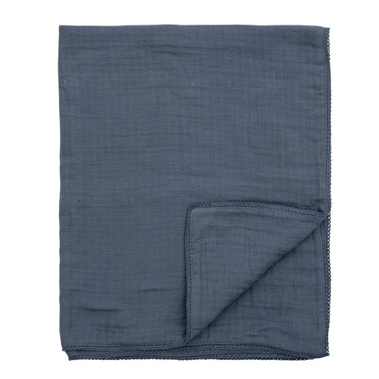 Muslin Blanket - Blue, Cotton-OEKO