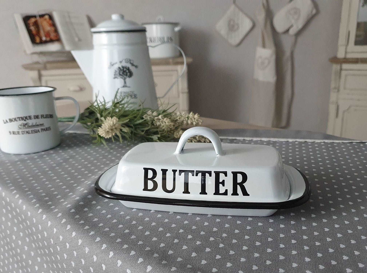 Enamel Butter Dish freeshipping - Generosa