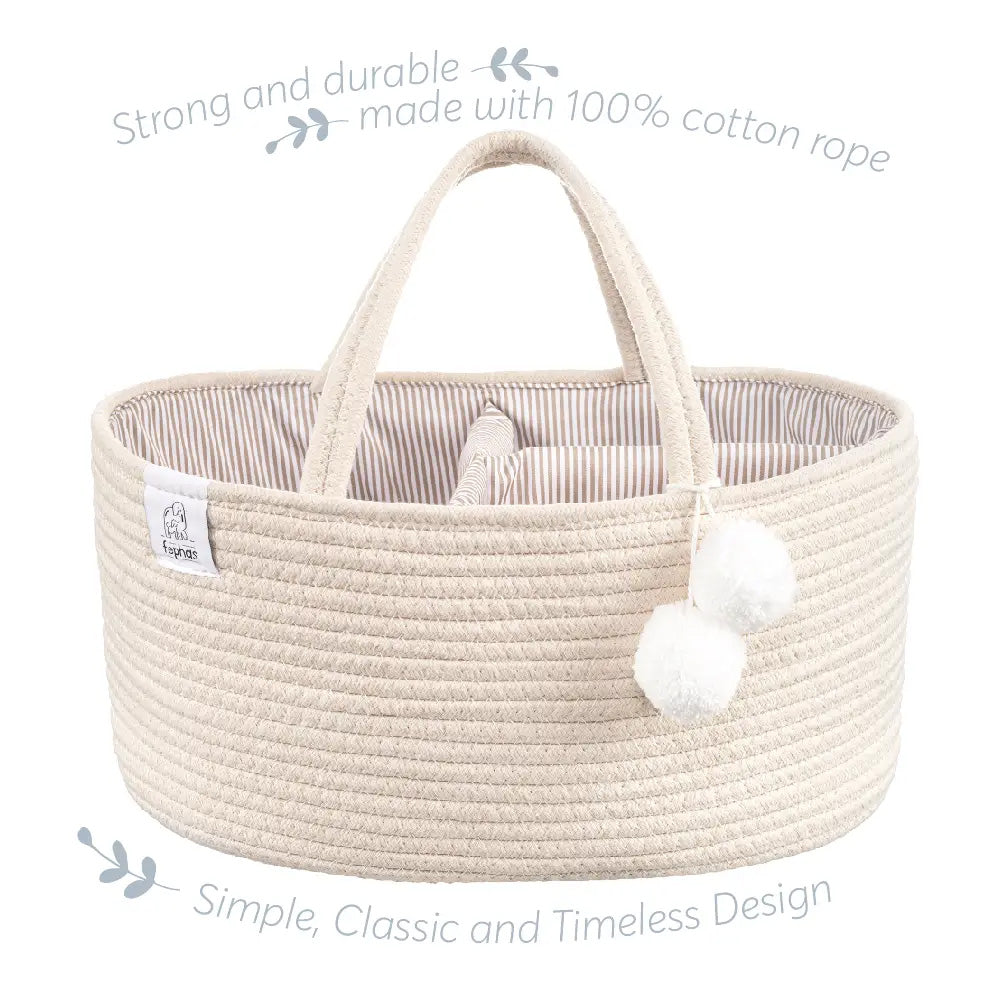 Rope Nappy Caddy- Beige