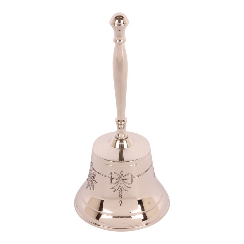 Brass Handbell with Ribbon/bow etching freeshipping - Generosa