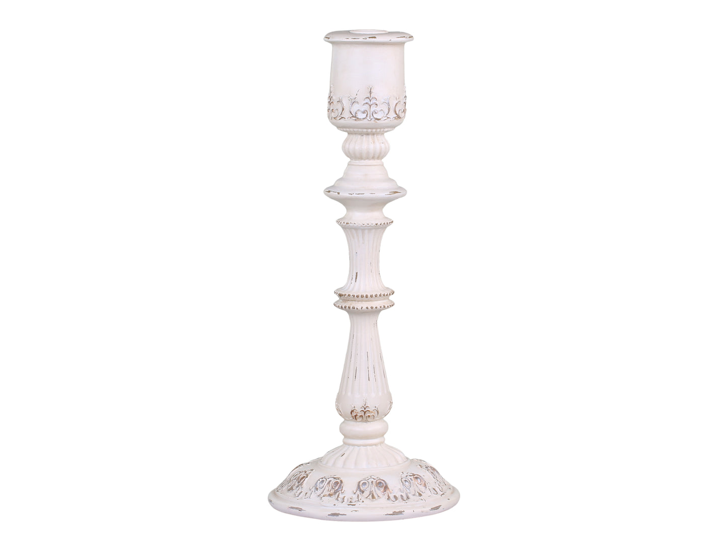 Patterned Wooden Candlestick 37cm freeshipping - Generosa