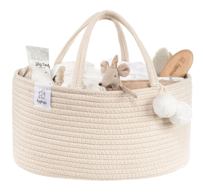 Rope Nappy Caddy- Beige