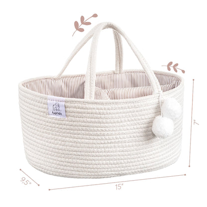 Rope Nappy Caddy-Off White