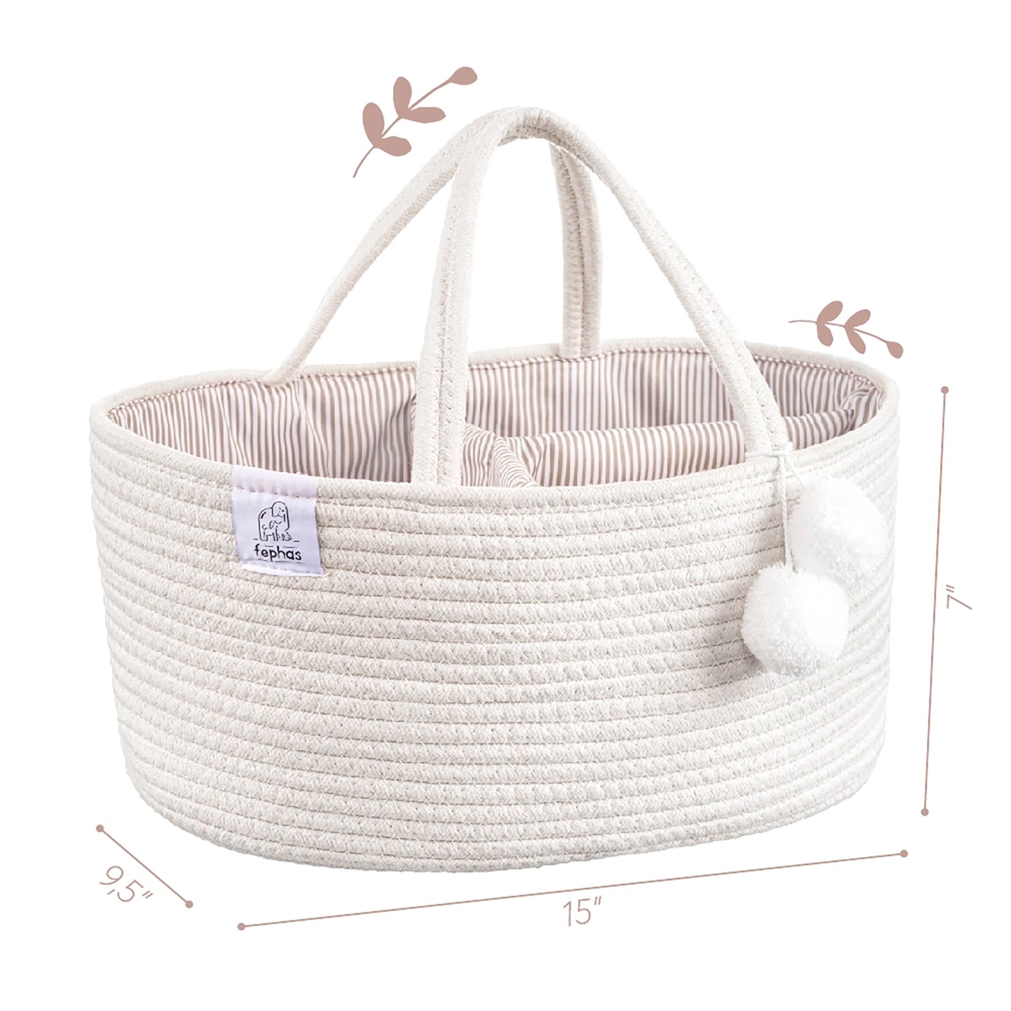 Rope Nappy Caddy-Off White