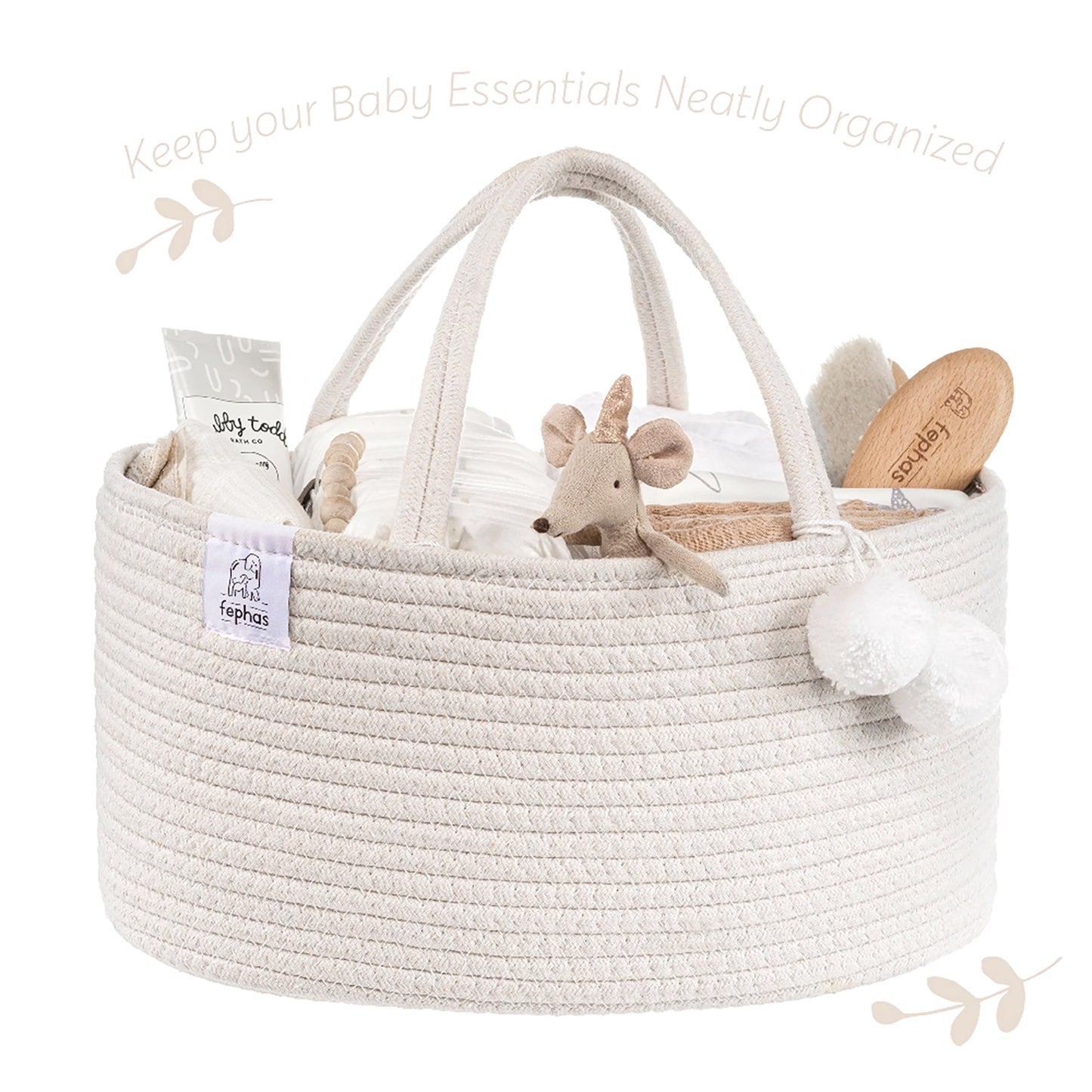 Rope Nappy Caddy-Off White