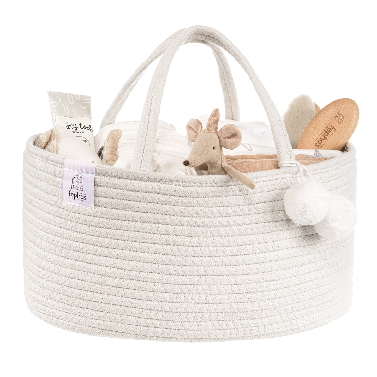 Rope Nappy Caddy-Off White