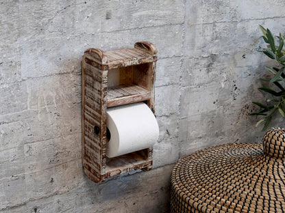 White Old Brick Mould- Toilet Roll Holder