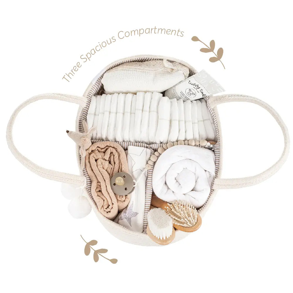 Rope Nappy Caddy- Beige