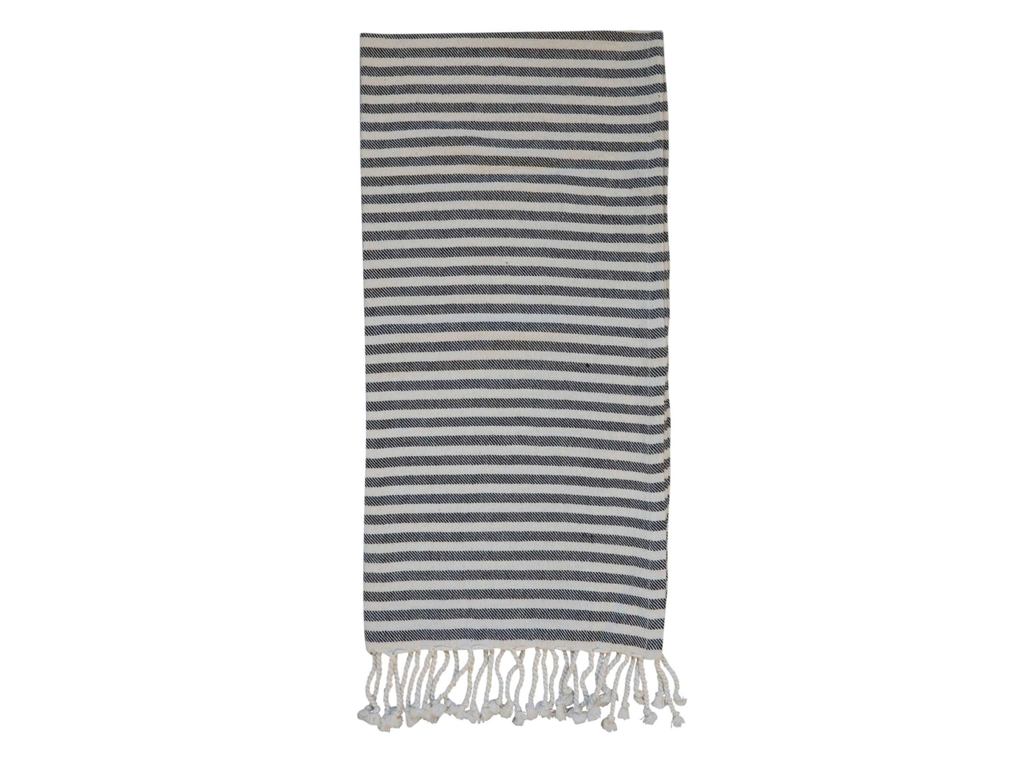 Éternel Hammam Throw / Towel Black Stripes freeshipping - Generosa